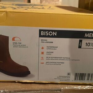 Herman Survivors Men's Brown Leather Steel-Toe Work Boots